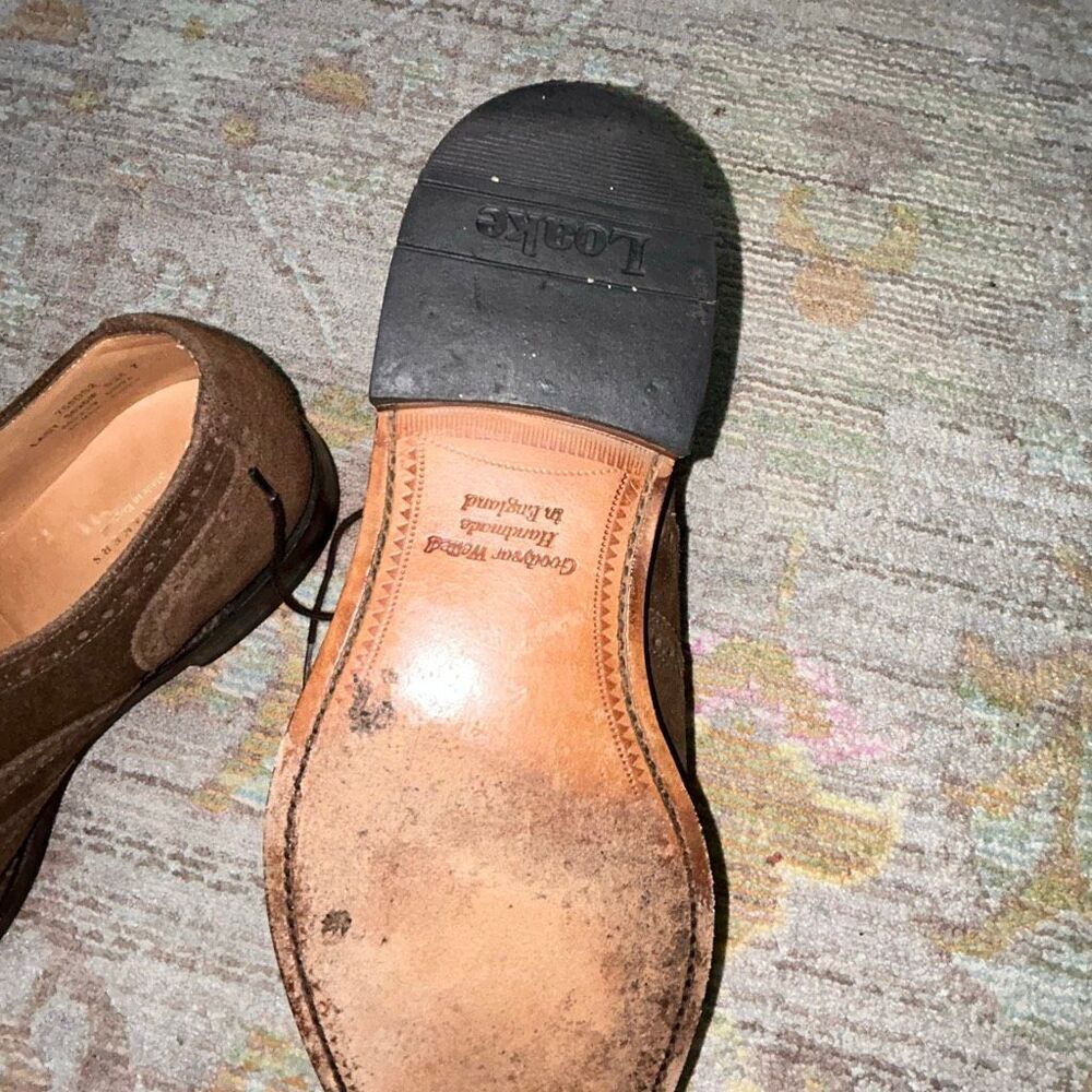 Loake suede brown Oxford dress shoes sz 7 - Picture 5 of 5